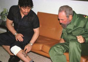 Maradona con Fidel 
