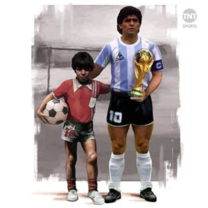 Maradona con la copa 