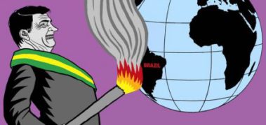 Bolsonaro enciende otra llama sobre la Amazonía en Brasil