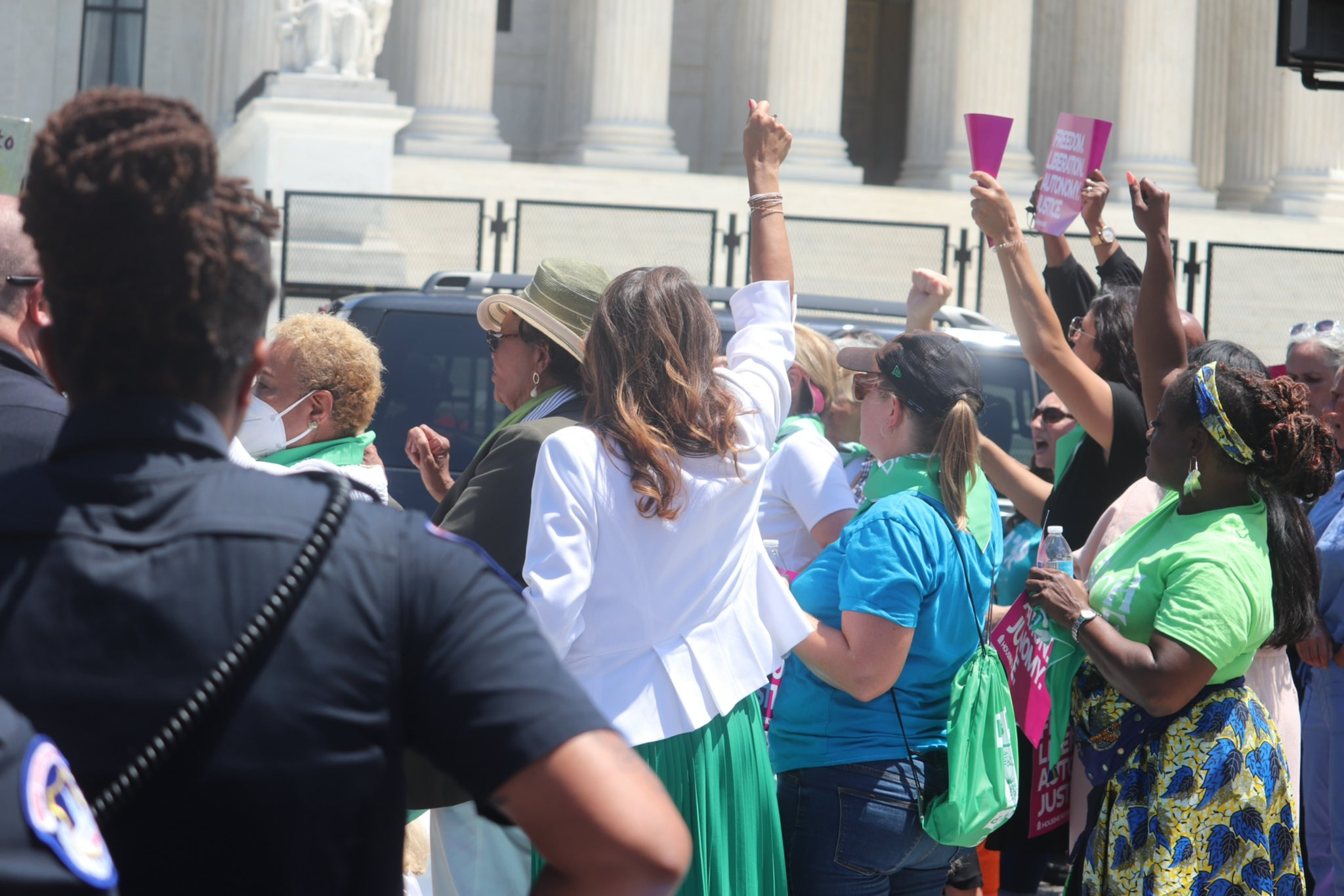 Congresistas detenidas en marcha por el aborto